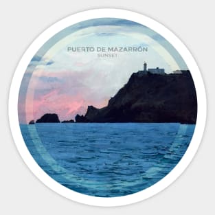 Puerto de Mazarrón - Sunset Lighthouse V01 Sticker